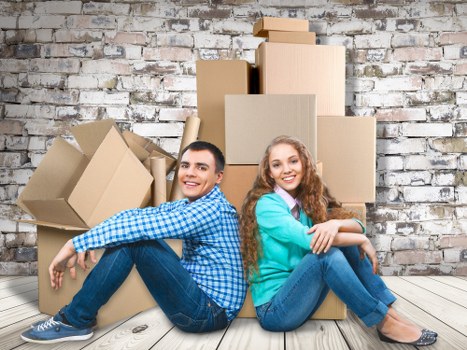 Local man and van moving boxes and household items