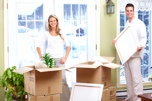 Unpacking boxes into a new home in Thornton Heath