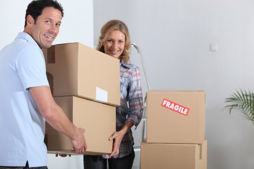 Office furniture and equipment prepared for a Thornton Heath commercial move
